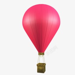 粉色的热气球素材