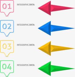 数字标签箭头矢量图素材