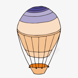 卡通装饰热气球小清新插画素材