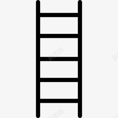 楼梯阶梯薄的轮廓图标图标