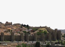 古城墙景区阿维拉古城墙景点高清图片