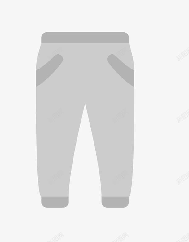 灰色手绘的长裤子png免抠素材_88icon https://88icon.com 动漫动画 卡通手绘 手绘裤子 装饰图 裤子