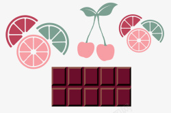 扁平化水果巧克力矢量图素材