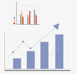 金融监控统计矢量图素材