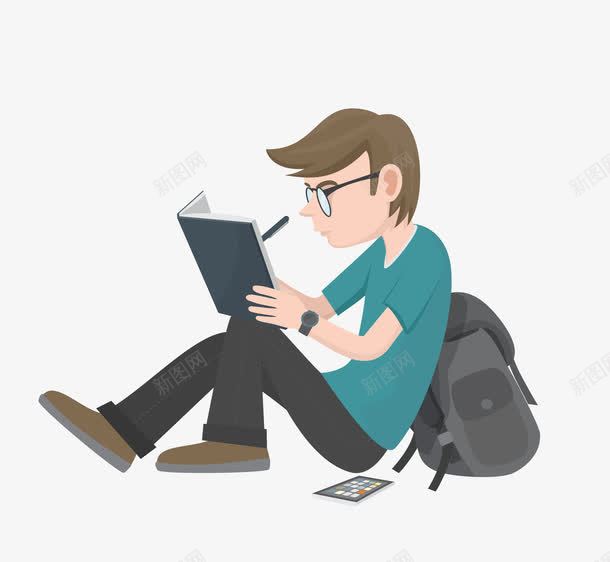 彩色看书小男孩矢量图eps免抠素材_88icon https://88icon.com 小男孩 彩色小男孩 看书 矢量小男孩 矢量图