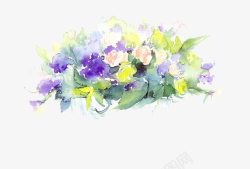 手绘鲜花束素材