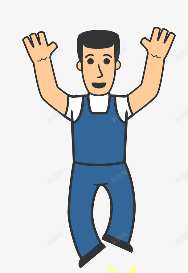 举起手来的卡通男子png免抠素材_88icon https://88icon.com 举起双手 动漫动画 卡通人物 卡通手绘 男子 装饰图