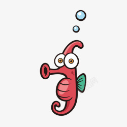 卡通海马矢量图素材