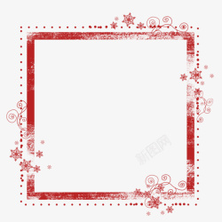 红色边框星星装饰素材