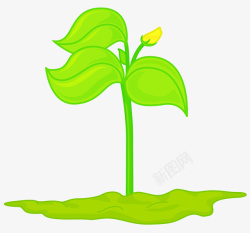 卡通绿色植物图素材