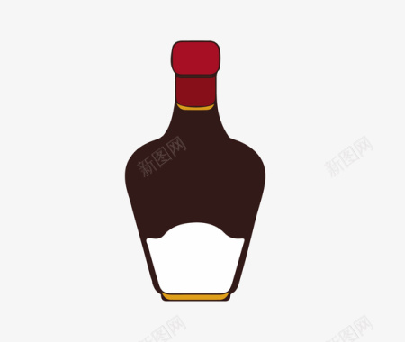 打酱油食品瓶矢量图图标图标