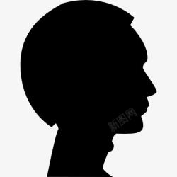 男性的头发男性头发对人头部轮廓图标高清图片