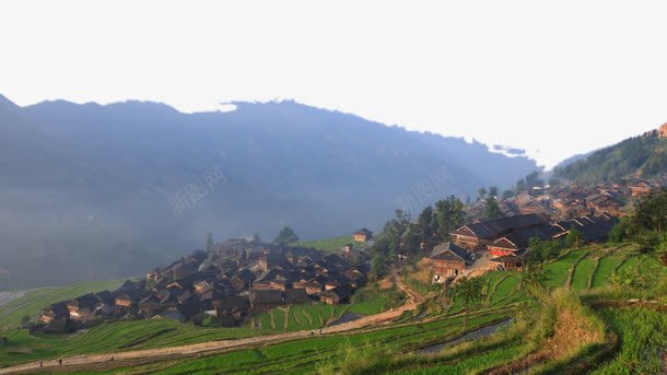 贵州加榜梯田十一png免抠素材_88icon https://88icon.com 名胜古迹 旅游风景 著名建筑