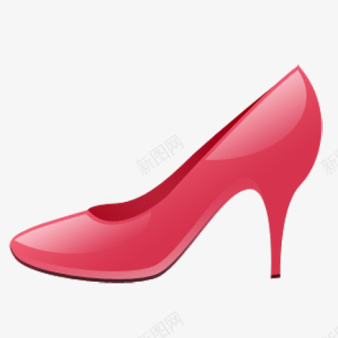 女士高跟鞋粉红色的高跟鞋图标图标