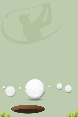 矢量高尔夫运动宣传海报背景背景