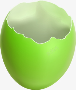 破损图案绿色简约蛋壳高清图片