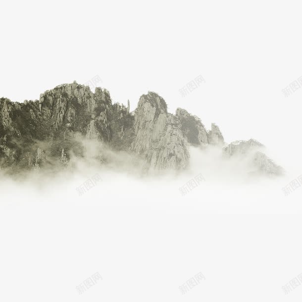 水墨大山png免抠素材_88icon https://88icon.com 中国风 大山 水墨