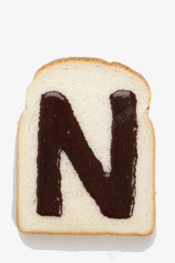 美味面包巧克力形状字母素材