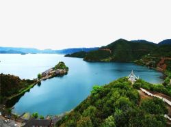 泸沽湖风景图素材