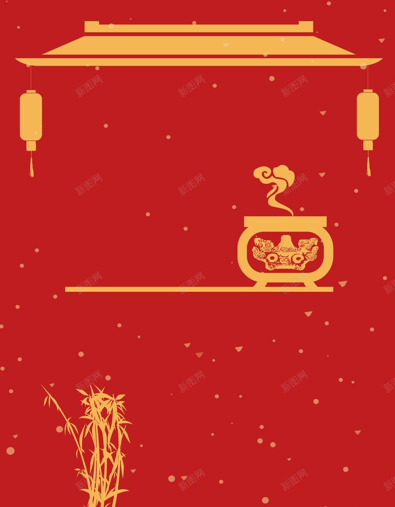 矢量中国风扁平化庙会年货新年背景ai设计背景_88icon https://88icon.com 中国风 年货 庙会 扁平化 新年 春节 矢量 简约背景 红色背景 矢量图