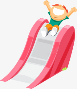 玩滑梯开心的笑儿童节玩滑梯的男孩高清图片