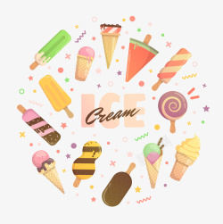 冰淇淋素材库冰淇淋装饰画库矢量图高清图片