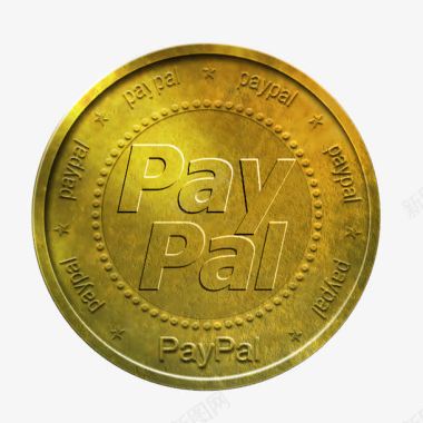 Paypal硬币金贝宝支付系统硬币图标图标