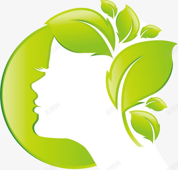 美女剪影轮廓剪影绿色植物png免抠素材_88icon https://88icon.com 绿色植物 美女剪影 轮廓剪影