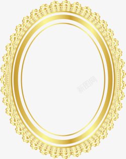金色花纹框素材
