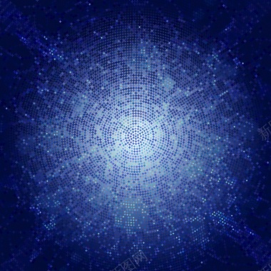 蓝色星空镶嵌椭圆形纹理海报背景模板矢量图背景