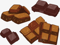 不同口味卡通巧克力矢量图素材