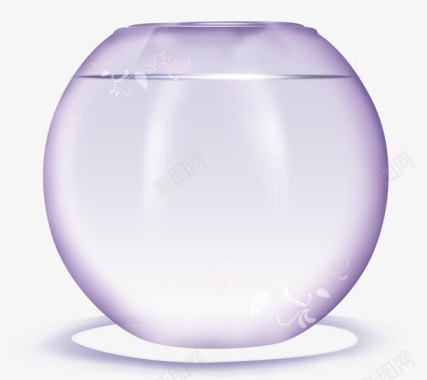 透明紫色鱼缸医疗图标图标