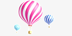 彩色节日喜庆热气球素材