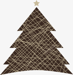 圣诞节棕色圣诞树素材
