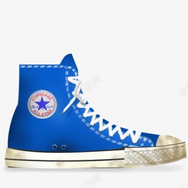 脏脏匡威蓝色的光脏鞋Converseicons图标图标