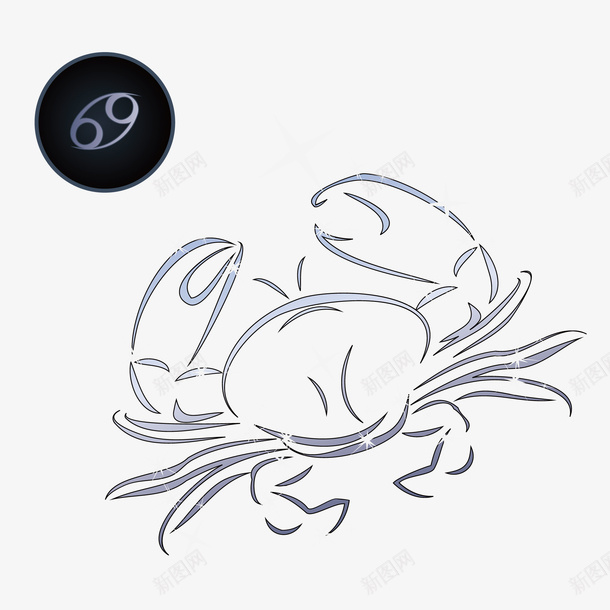 卡通星空星座巨蟹座通用标志矢量图eps免抠素材_88icon https://88icon.com 免抠PNG 卡通 卡通矢量星空星座巨蟹座通用标志免抠PNG免费下载 巨蟹座 摩羯座符号 星座 星空 漫画 矢量图 通用标志