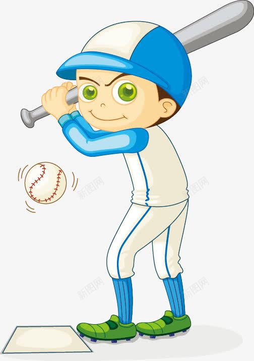 手绘卡通人物打棒球图案png免抠素材_88icon https://88icon.com 卡通人物打棒球 图案 手绘