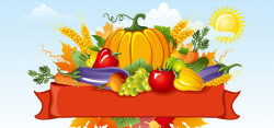 蔬菜水果淘宝淘宝矢量卡通美食蔬菜水果蓝天白云南瓜海报高清图片