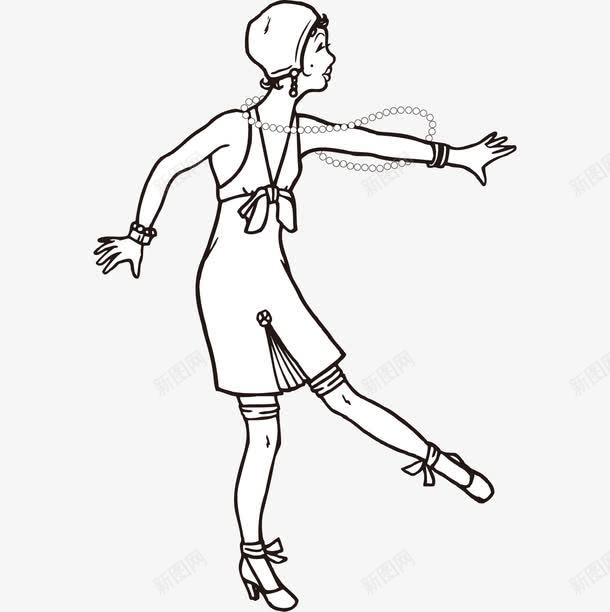 手绘跳舞的人png免抠素材_88icon https://88icon.com 一个女人 平面 手绘 线条人物 艺术作品 跳舞的人
