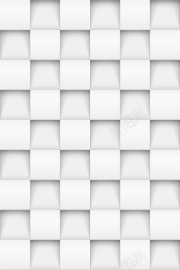 白色立体几何形状样式矢量图背景