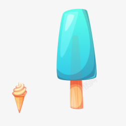 夏日卡通冰淇淋素材