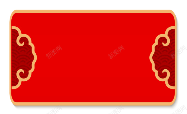 红色简约节日卡片背景矢量图背景