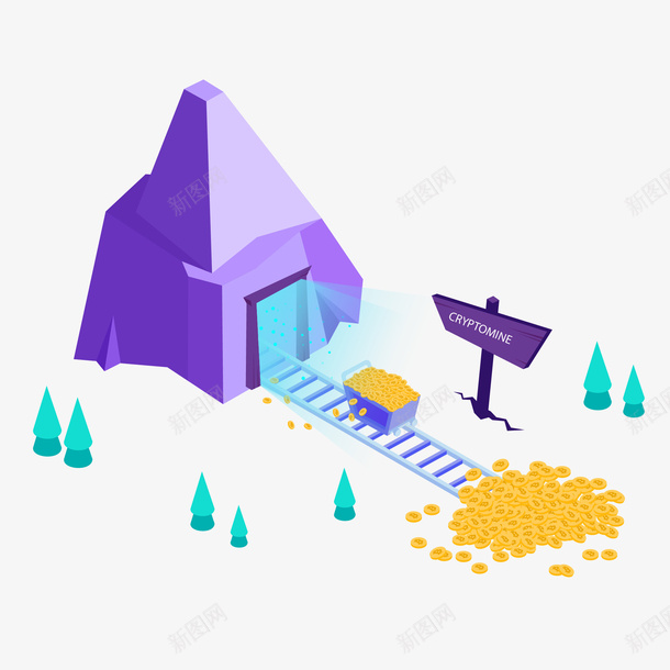 金矿钱币金融理财矢量图eps免抠素材_88icon https://88icon.com 免抠图PNG 理财 金矿 金融 钱币 矢量图