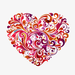 七夕节爱心矢量图素材
