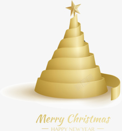 圣诞节创意金色圣诞树素材