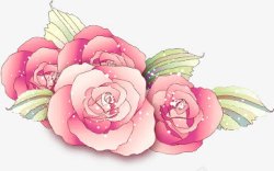 教师节水彩粉色花朵海报素材