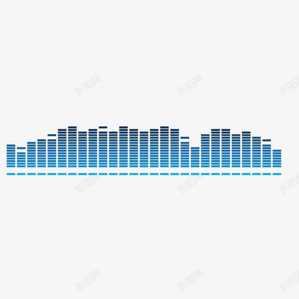 蓝色声波png免抠素材_88icon https://88icon.com 声波 声波纹 声线 素材 蓝色