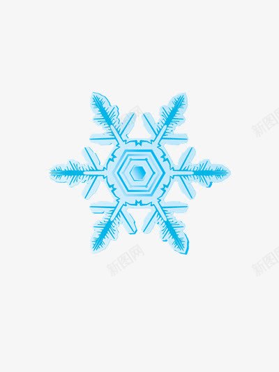 水蓝色雪花图案png免抠素材_88icon https://88icon.com 六角 水蓝色 通天 雪花