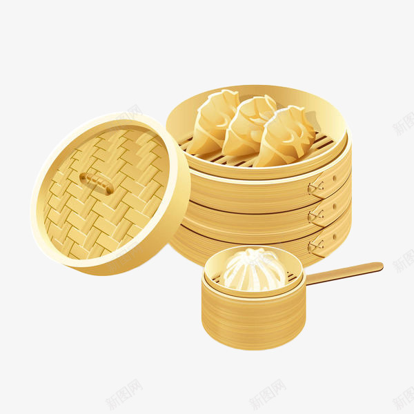 手绘饺子馒头png免抠素材_88icon https://88icon.com 包子矢量图 手绘包子 蒸包 面包 面食 食物 饺子 馒头 黄色蒸笼