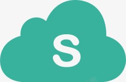 Skype聊天聊天云信使Skype谈绿色云图图标高清图片